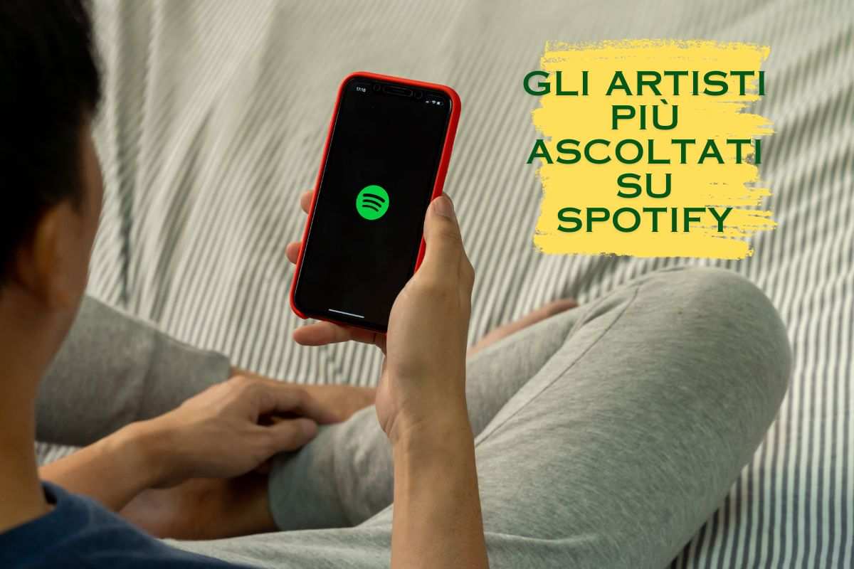 Icona di Spotify sul display del telefonino