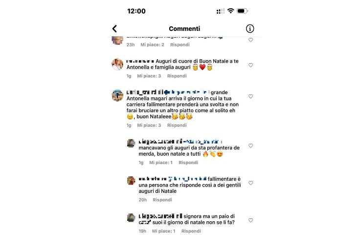 Antonella Clerici insulti sotto al suo post di auguri su Instagram