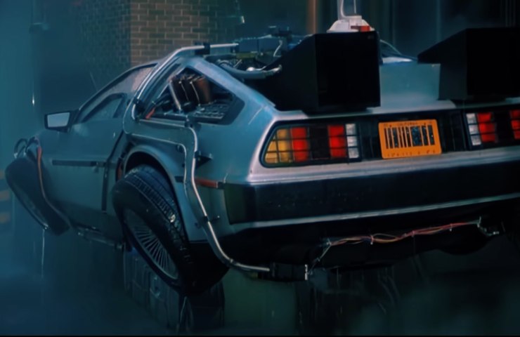 L'iconica auto del film, la DeLorean DMC