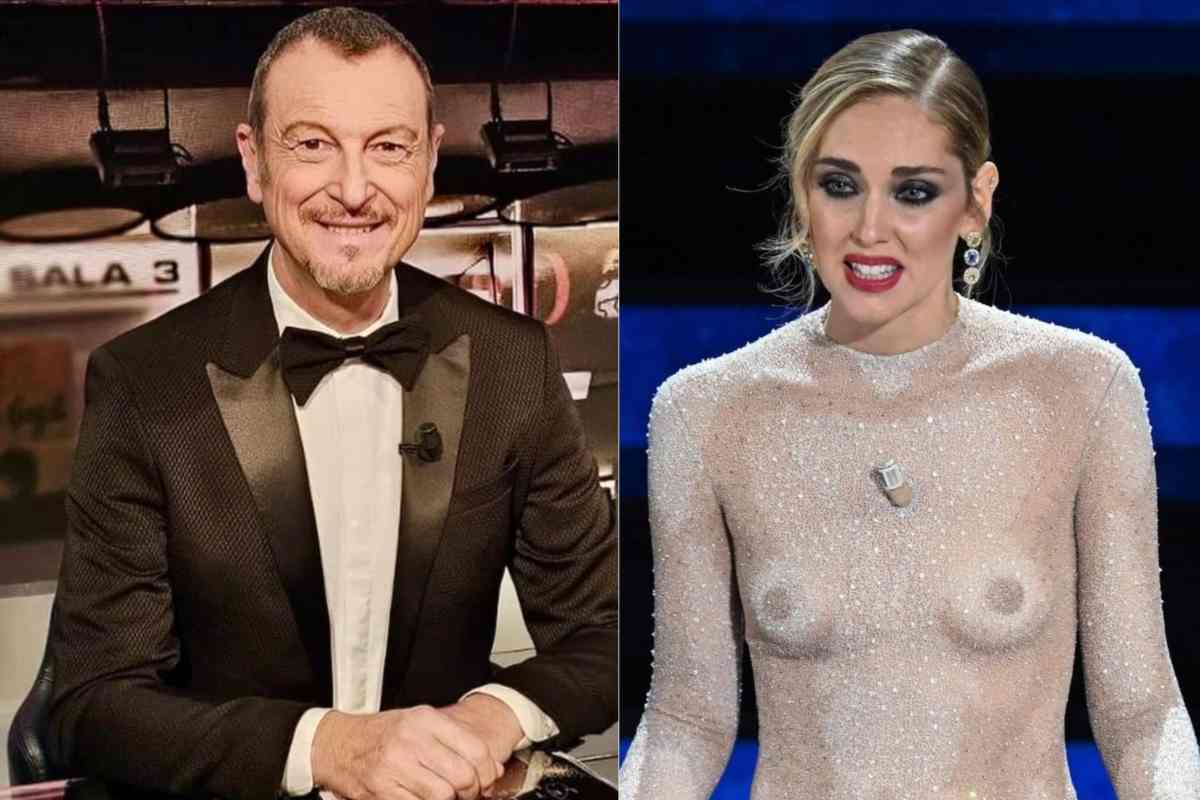 Amadeus e Chiara Ferragni a sanremo