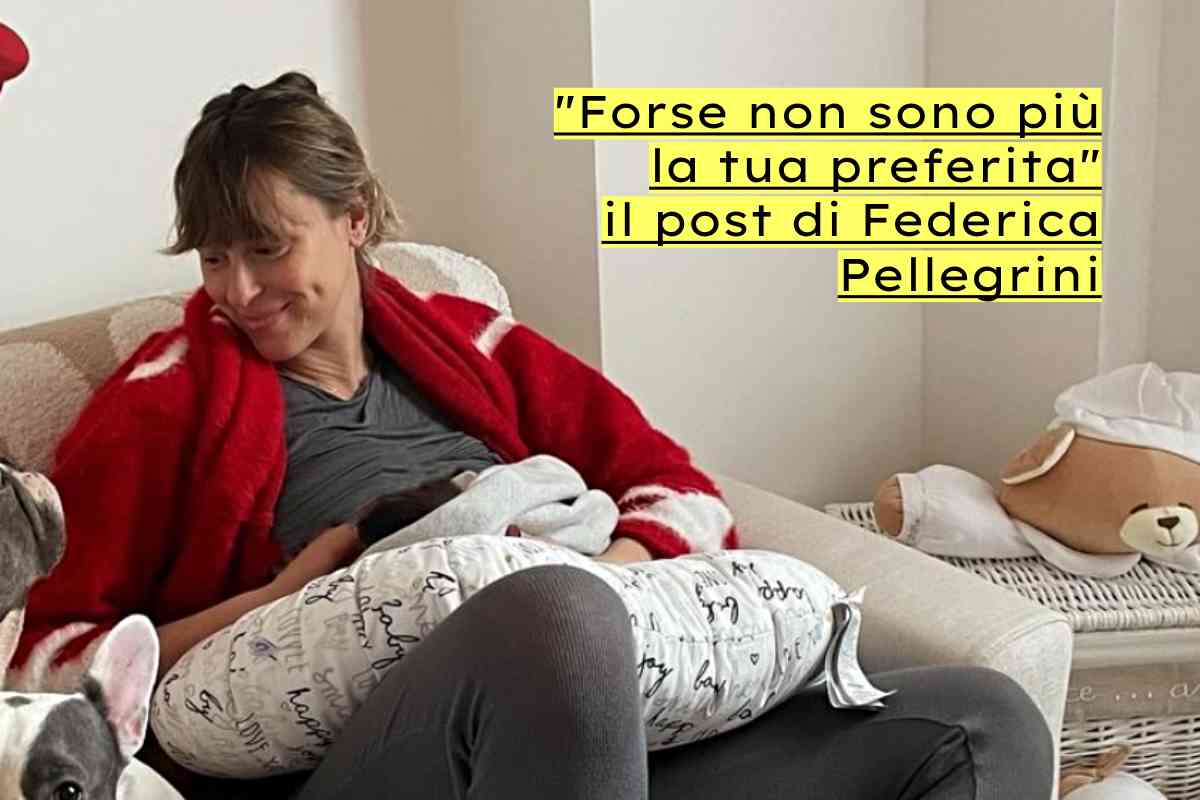 Federica Pellegrini con la bimba in braccio