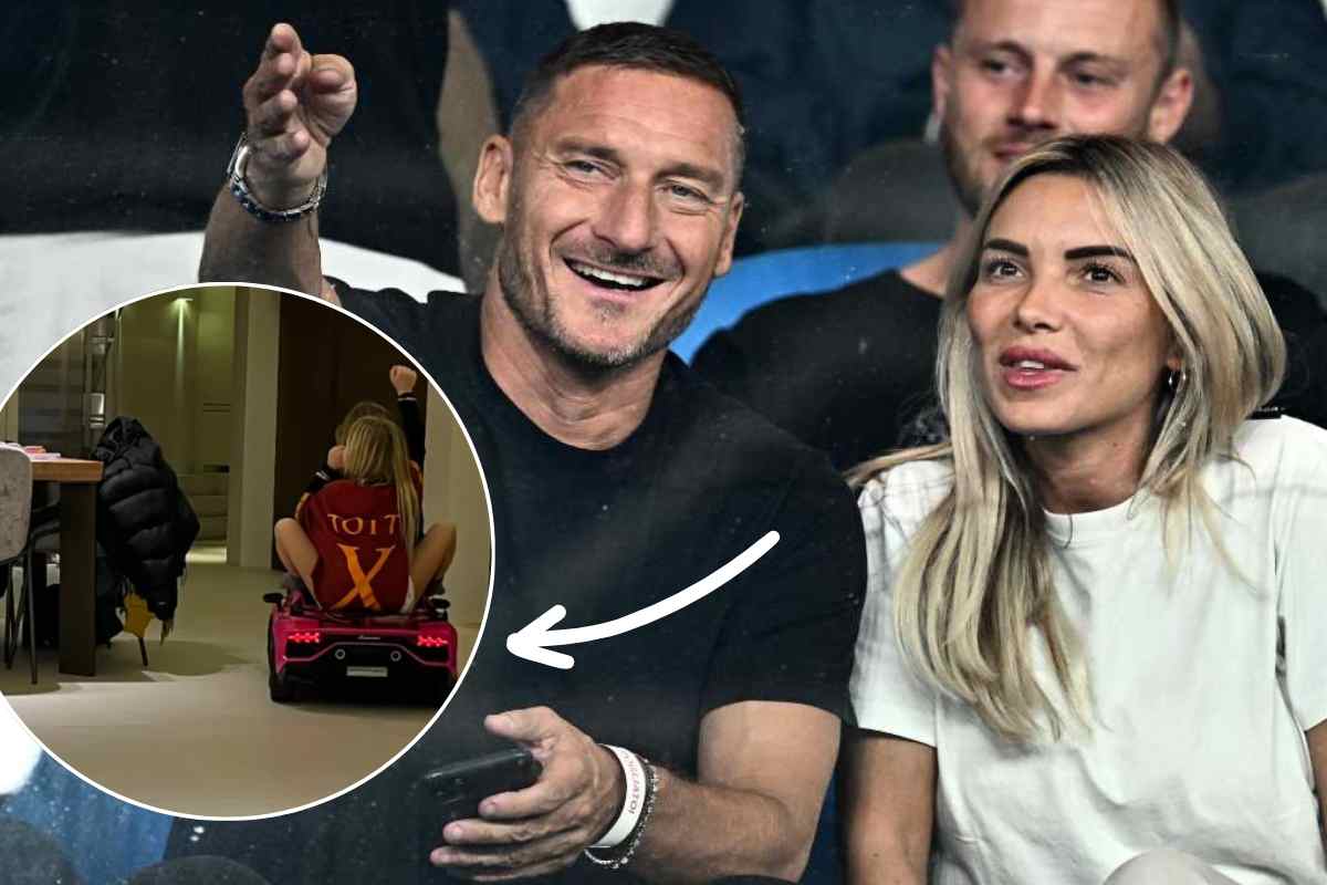 Francesco Totti e Noemi Bocchi allo stadio