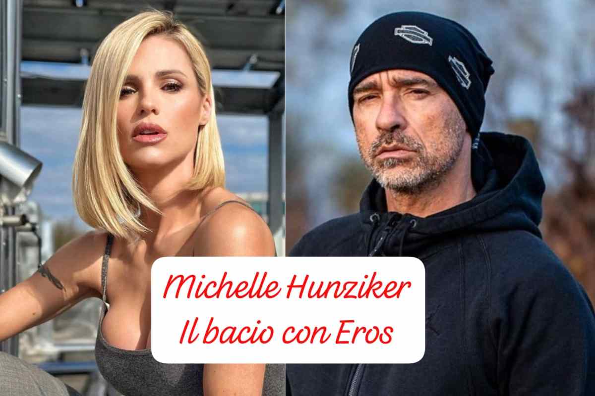 Michelle Hunziker bacia Eros 