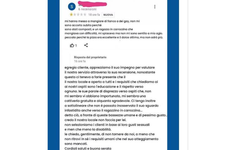 La ristoratrice morta è Giovanna Pedretti della presunta falsa recensione omofoba